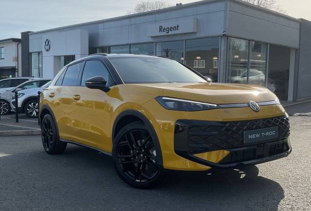 Volkswagen T-Roc R-Line 1.5 150BHP DSG Hatchback Hybrid Canary Yellow/black Roof
