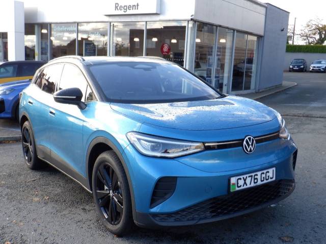 Volkswagen Id.4 0.0 210kW Black Edition Pro 79kWh 5dr Auto Estate Electric Costa Azul Blue, Black Roof
